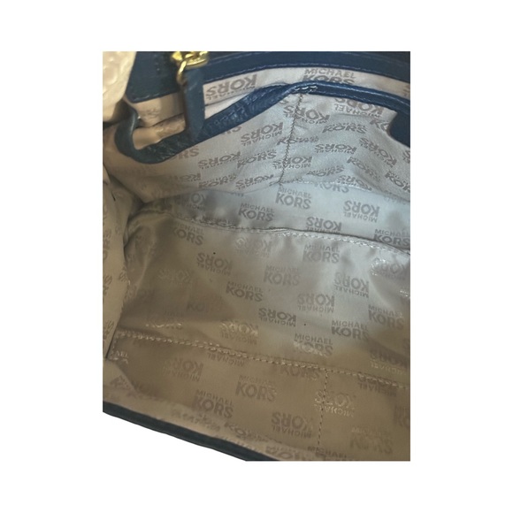 Authentic Michael Kors Navy Blue Pebble Leather Shoulder Bag! COA included - Picture 10 of 12